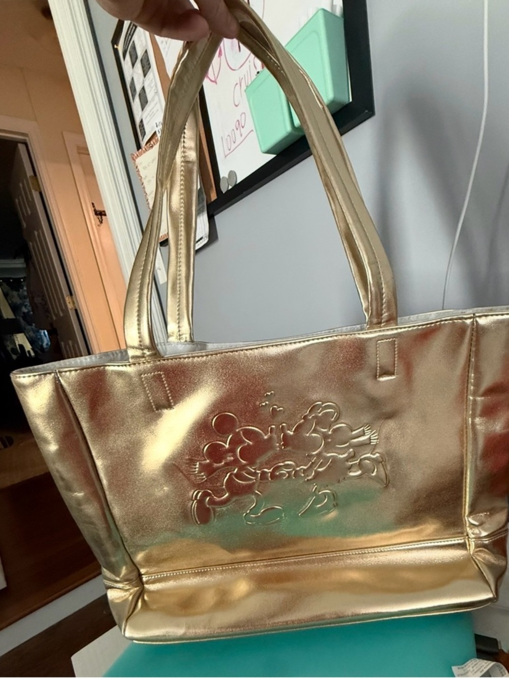 Gold Metallic Tote Bag